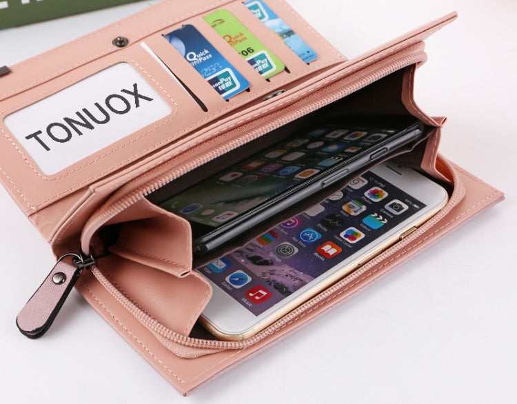 Long Wallet Zipper Coin Purse Cards ID Holder Clutch Woman Wallet(Grey) by bashfashion