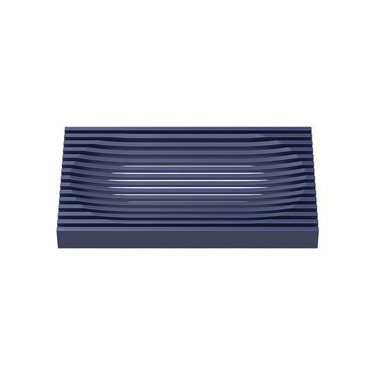 Personalized Soft Rubber Drop-resistant Soap Box Double-sided Bathroom Countertop Type Soap Mop(Blue) by bashfashion