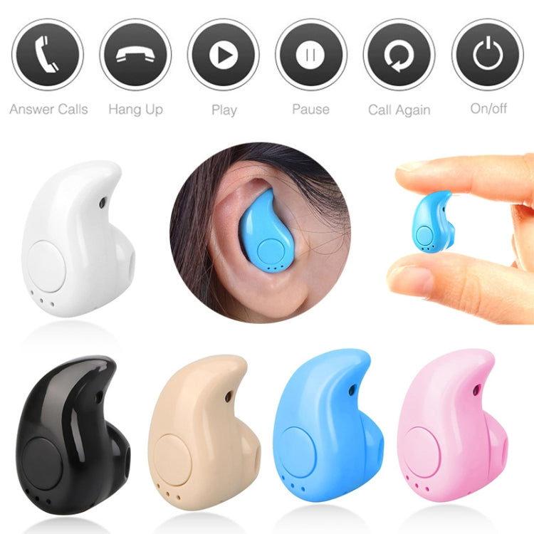 S530 Mini In-ear Sport Handsfree Wireless Bluetooth Earphone, with Microphone(beige) by bashfashion