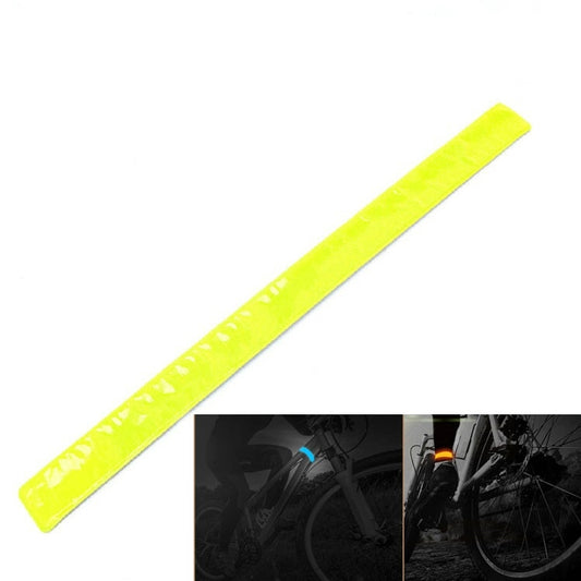 4 PCS Bike Bicycle Cycling Band Arm Leg Pant Reflective Strap Belt Safety Reflector(Yellow) by bashfashion