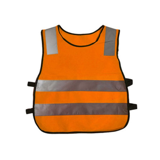 Safety Kids Reflective Stripes Clothing Children Reflective Vest(Orange) by bashfashion