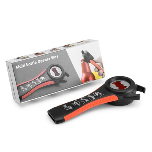 5 in 1 Multifunctional Plastic Bottle Opener Beer Opener Kitchen Tool(Black&Red) by bashfashion
