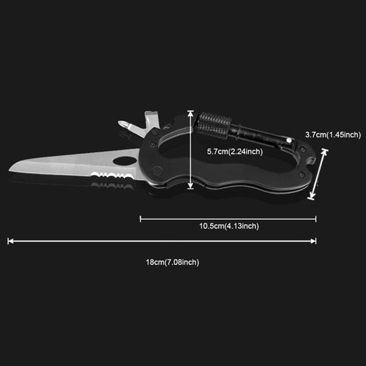External Multi-function Carabiner D-type Hanging Keychain by bashfashion