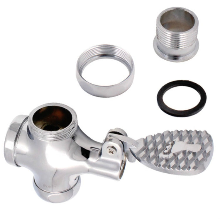 1 Inch Stool Flushing Valve Foot Pedal Urinal Delay Valve Squatting Toilet Flushing Valve, Style:Copper Small by bashfashion