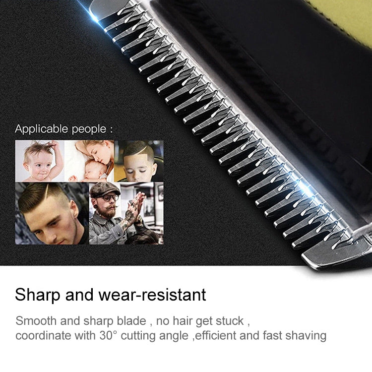 Surker SK-803 High-power LCD Hair Clipper Plug-in Dual-use Electric Clippers(Blue) by bashfashion