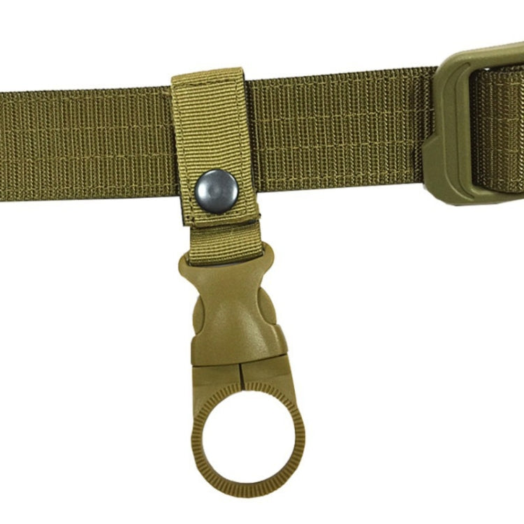 2PCS Webbing outdoor Carabiner backpack Hanger Hook camp hike Water Bottle clip hang clasp Buckle Holder tool(Army Green) by bashfashion