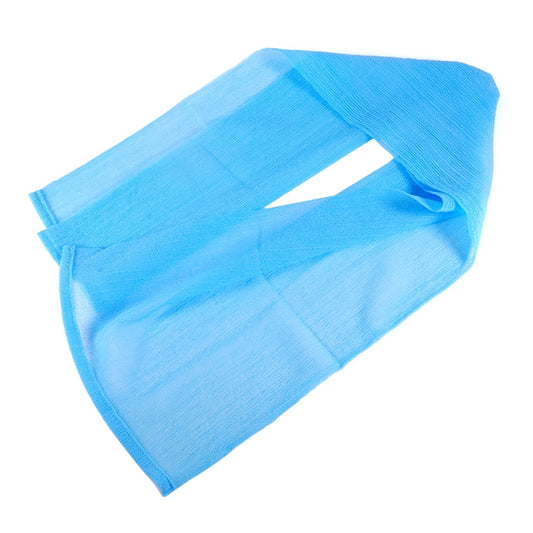 2 PCS Long Nylon Mesh Bath Shower Body Washing Clean Exfoliate Puff Scrubbing Towel Cloth Scrubbers Body Face Wash Cleaning Towel(Blue) by bashfashion