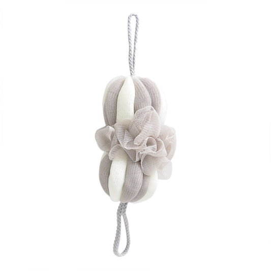 Bath Ball Rubbing Back Bath Towel Long Foam Net Bath Brush(Grey) by bashfashion