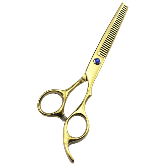 Professional Hair Cutting Scissor Hairdressing Kit Thinning Scissors Barber(Gold Thinning(SXLC-605T)) by bashfashion