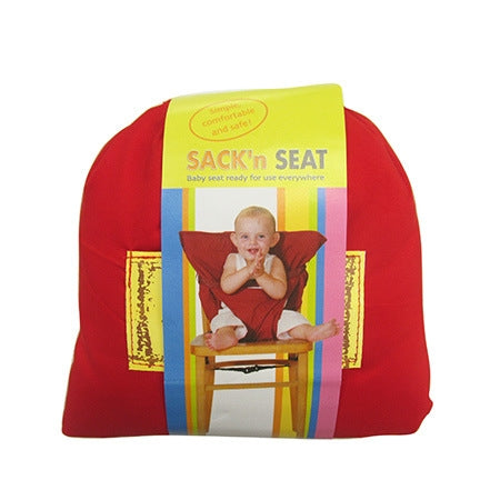 Baby Portable Seat Kids Chair Travel Foldable Washable Infant Dining Seat Cover Safety Belt(Red) by bashfashion