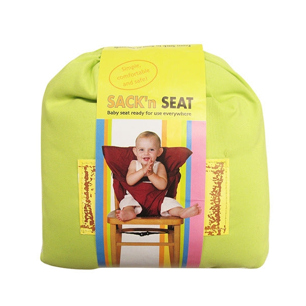 Baby Portable Seat Kids Chair Travel Foldable Washable Infant Dining Seat Cover Safety Belt(Green) by bashfashion