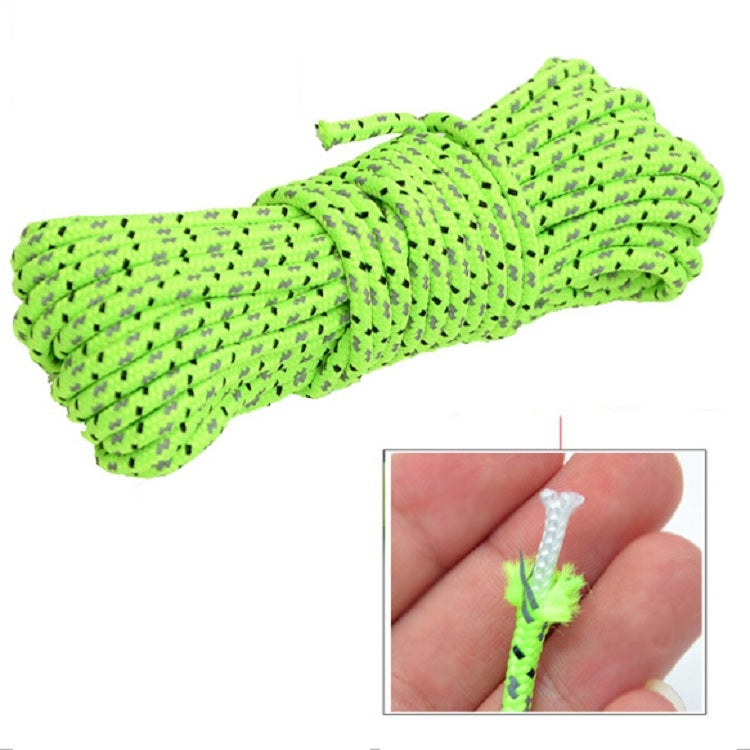 2.5mm Diameter Reflective String Windproof Tent Rope Line Camping Rope Reflective Tent Ropes, Length: 50m by bashfashion