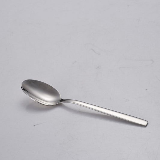 2 PCS Stainless Steel Long-Handled Ice Spoon Soup Spoon Coffee Dessert Western Food Spoon by bashfashion