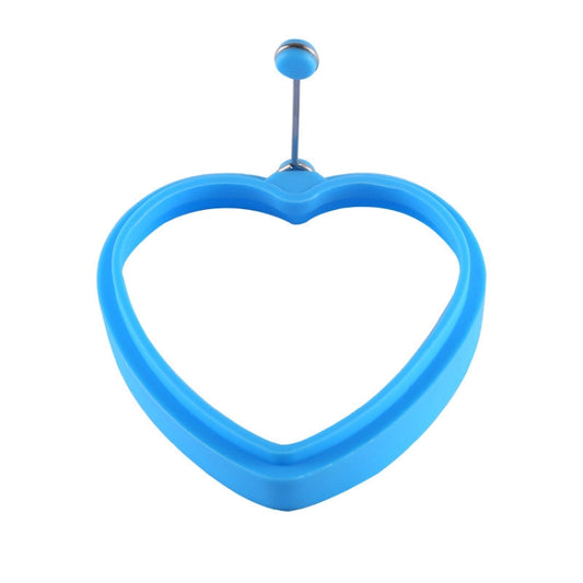 10 PCS Food Grade Silicone Heart-Shaped Omelette Pancake Mold Poached Egg Mold(Heart-shaped Blue) by bashfashion