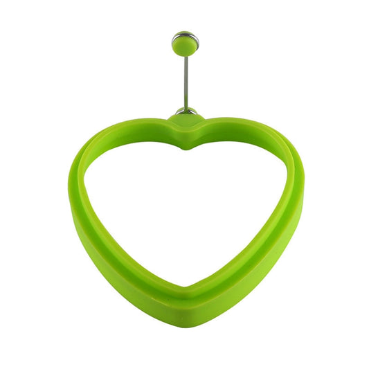10 PCS Food Grade Silicone Heart-Shaped Omelette Pancake Mold Poached Egg Mold(Heart-shaped Green) by bashfashion