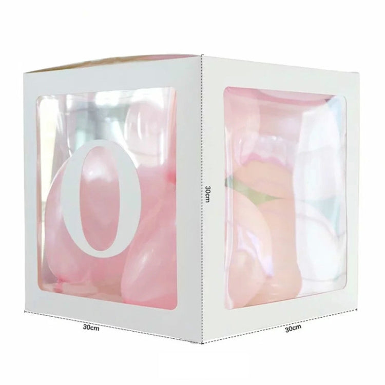 Wedding Birthday Party Decoration Transparent Letter Balloon Box(White Baby) by bashfashion
