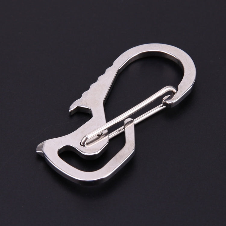 Outdoor Tools Carabiner Hex Driver Bottle Opener Keychain Ring Climbing Accessories(Black) by YYEDC