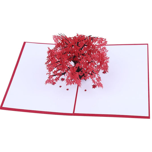 Three-Dimensional Maple Tree Greeting Card Birthday Card Red Maple Leaf 3d Card by bashfashion
