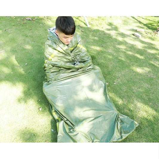 Outdoor Pe Sleeping Bag Disaster Relief & Cold Prevention Heat Insulation & Warmth Emergency Sleeping Bag(Green) by bashfashion