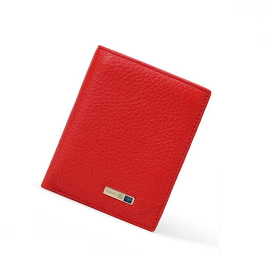 Vertical Wallet Smart Bluetooth Anti-Lost Anti-Theft Leather Bag, Style:Smart(Red) by bashfashion
