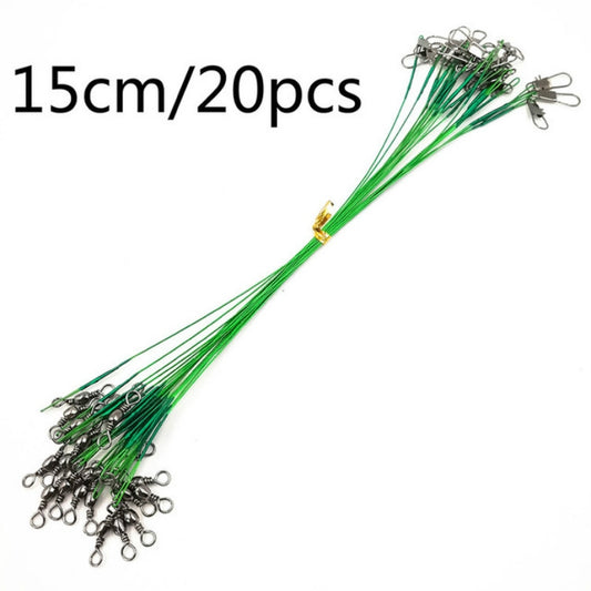 20 PCS Luya Front Wire With Pin Wire Anti-bite Wire, Size:15CM(Green) by bashfashion