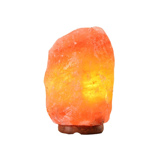 USB Power Himalayan Crystal Rock Salt Desk Lamp Night Light With Wood Base & E14 Bulb & Switch, Size:2-3kg(Colorful Light) by bashfashion