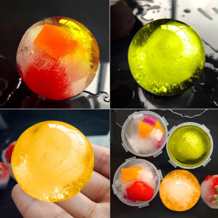 12 PCS Whiskey Ice Ball Mold Silicone PP Round Ice Tray Random Color Delivery, Style:Detachable Cover by bashfashion