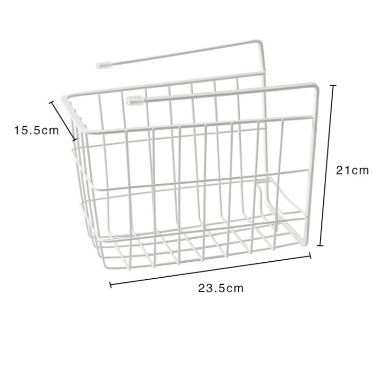 Closet Storage Rack Under The Partition Hanging Basket Storage Basket(Black) by bashfashion