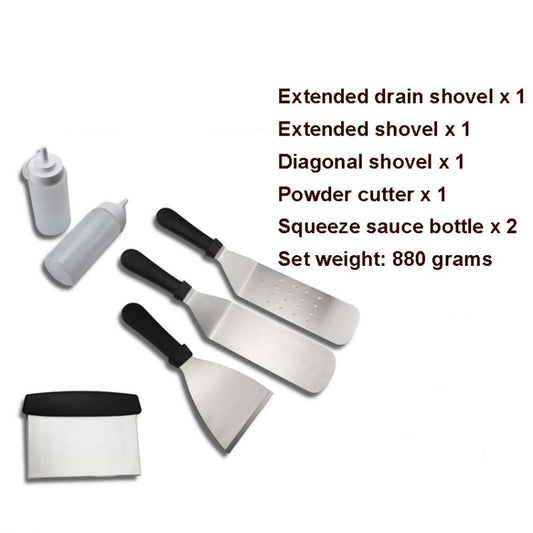 6 PCS/Set Outdoor Stainless Steel Barbecue Tool Set Tomato Sauce Bottle BBQ Grill Set by bashfashion