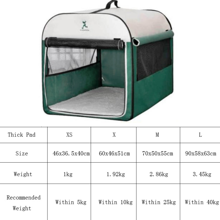 Hoopet Pet Tent Composite Cloth Four Seasons General Indoor & Outdoor Pet Nest, Specification:M( Green) by bashfashion