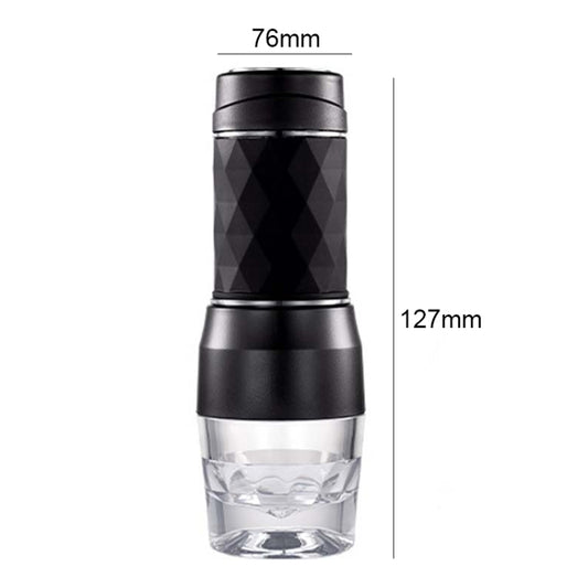 Portable Hand Pressure Espresso Machine Outdoor Accompanying Mini Coffee Cup(Black) by bashfashion