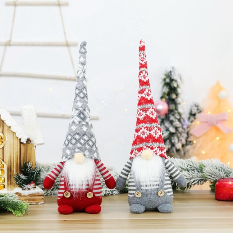 Christmas Decorations Faceless Elderly Dolls Forest Elderly Dolls Christmas Ornaments(Grey Hat) by bashfashion