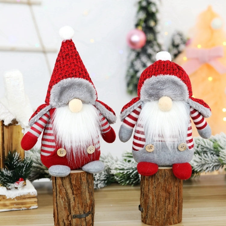 Christmas Decorations Santa Claus Ornaments Faceless Doll Window Decorations(Round Hat) by bashfashion
