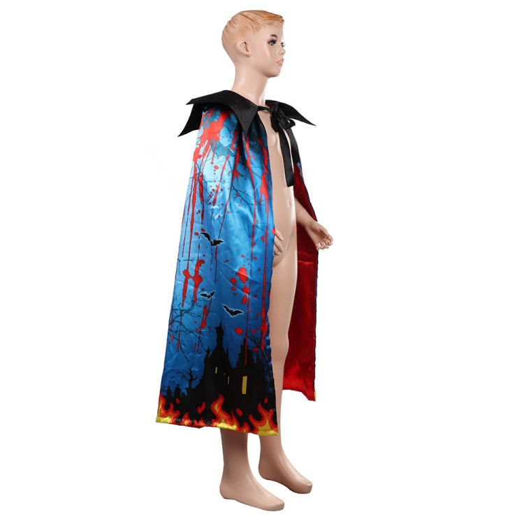Halloween Dress Up Kids Double-Layer Printed Cloak, Size: Free Size by bashfashion