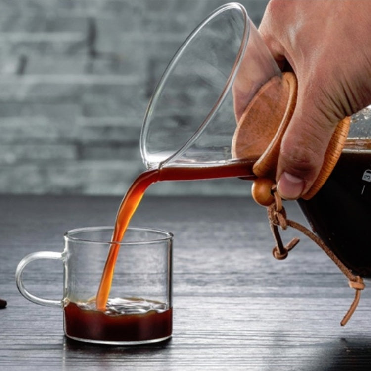 Hand Coffee Pot High Temperature Resistant 400ml Glass Coffee Pot, Style:Pot Without Strainer by bashfashion