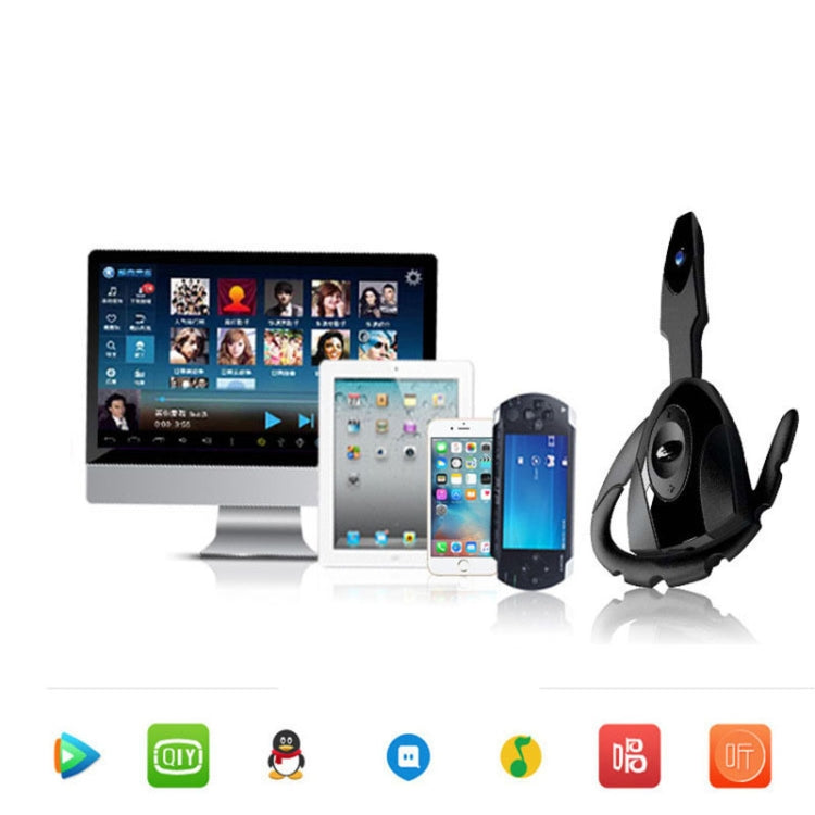 PS3 Bluetooth 5.0 Scorpion Unilateral Hanging Ear Bluetooth Earphone Black Hole Headset by bashfashion