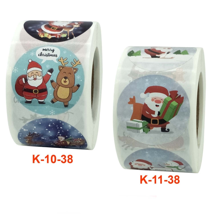 2 PCS Christmas Sticker Santa Claus Holiday Decoration Sticker Label, Size: 3.8cm / 1.5inch(K-10-38) by bashfashion