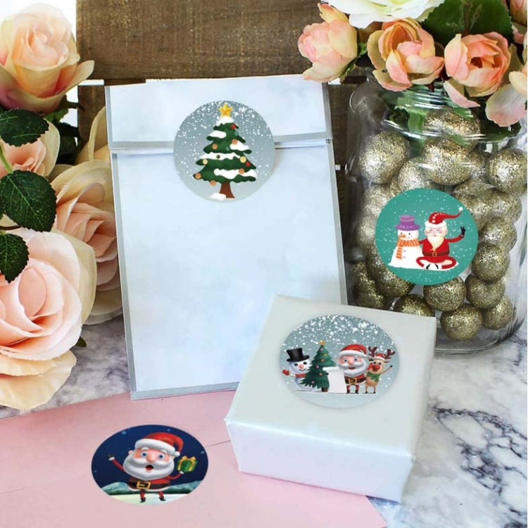 3 PCS Roll Sticker Christmas Day Gift Decoration Gift Series Sticker Label, Size: 2.5cm / 1inch(K-29-25) by bashfashion