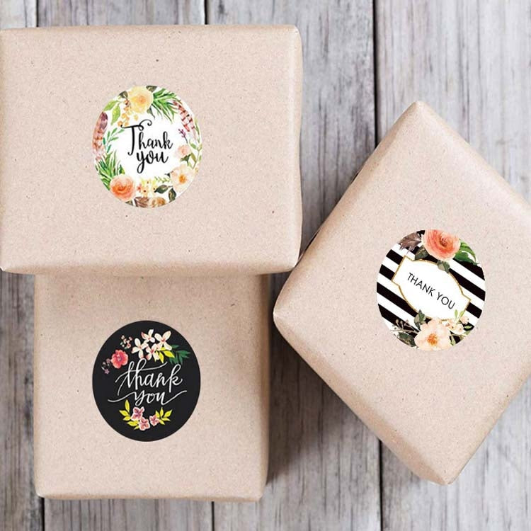 Roll Flower Decoration Thank You Seal Sticker Envelope Decoration Wedding Decoration, Size: 2.5cm/1inch(A-20) by bashfashion