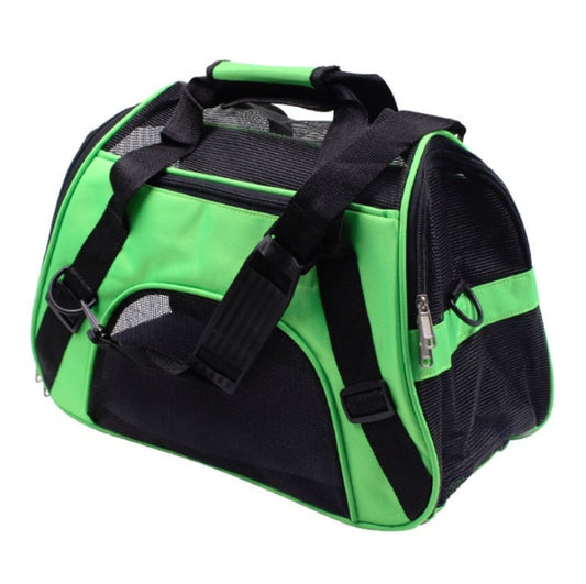 Portable Pet Backpack Dog Go Out Messenger Folding Bag Pet Supplies, Specification: Medium(Green) by bashfashion