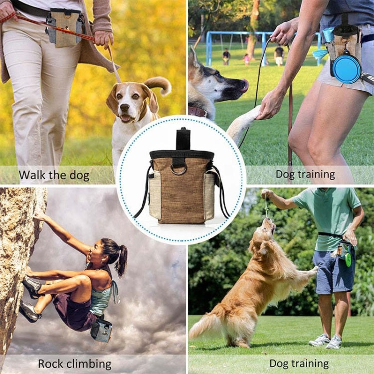 Outdoor Pet Training Bag Dog Training Pockets Pet Snack Storage Bag Pockets, Specification: Brown Waist Bag by bashfashion