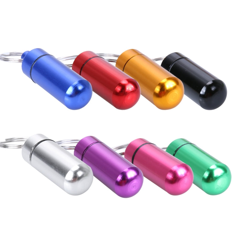 10pcs Portable Sealed Waterproof Aluminum Alloy First Aid Pill Bottle with Keychain(Golden) by bashfashion