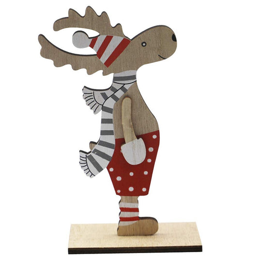 Christmas Decoration Wooden Painted Christmas Elk Ornaments(JM01751) by bashfashion