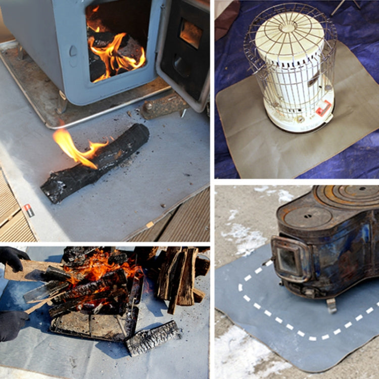 CLS Outdoor Camping Fireproof Cloth Picnic Barbecue Heat Insulation Mat Flame Retardant Fiberglass Fire Blanket, Size:46x35cm by CLS