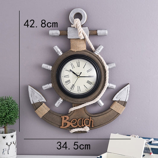 Retro Old Decoration Wall Clock Living Room Wooden Clock Wall Decoration(Silver) by bashfashion