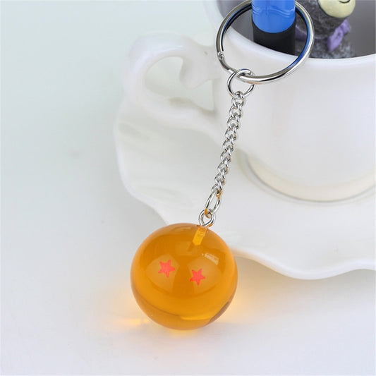2 PCS Anime 7 Stars Balls 2.7cm PVC Figures Toys Keychain(2 star) by bashfashion