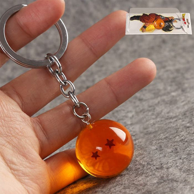 2 PCS Anime 7 Stars Balls 2.7cm PVC Figures Toys Keychain(2 star) by bashfashion