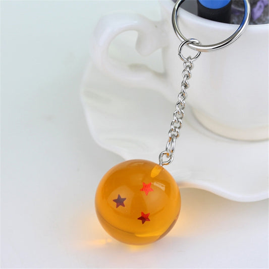 2 PCS Anime 7 Stars Balls 2.7cm PVC Figures Toys Keychain(3 star) by bashfashion