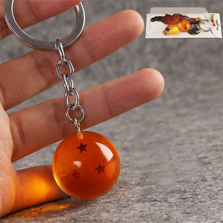 2 PCS Anime 7 Stars Balls 2.7cm PVC Figures Toys Keychain(3 star) by bashfashion