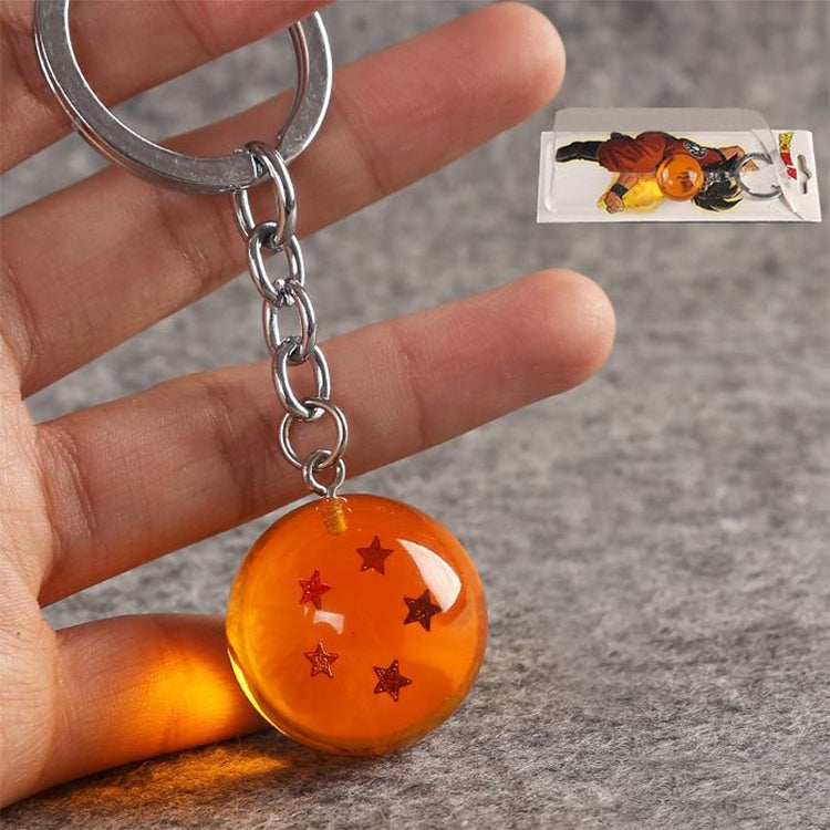 2 PCS Anime 7 Stars Balls 2.7cm PVC Figures Toys Keychain(5 star) by bashfashion
